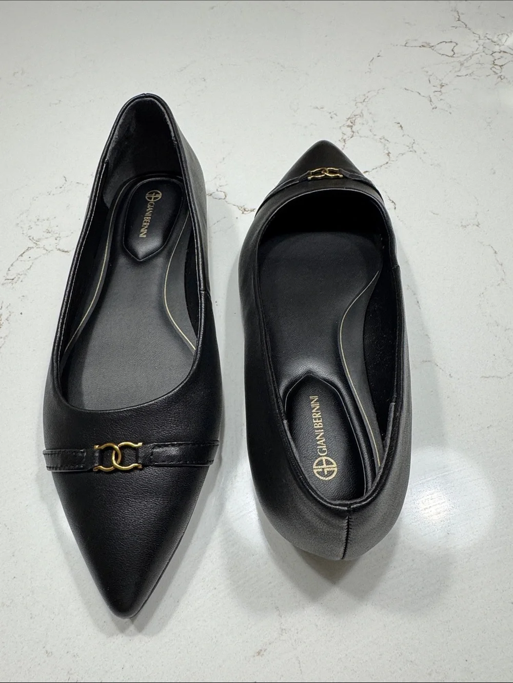 Giani Bernini Women's Bentlley Pointed Toe Flats Black Size 6.5